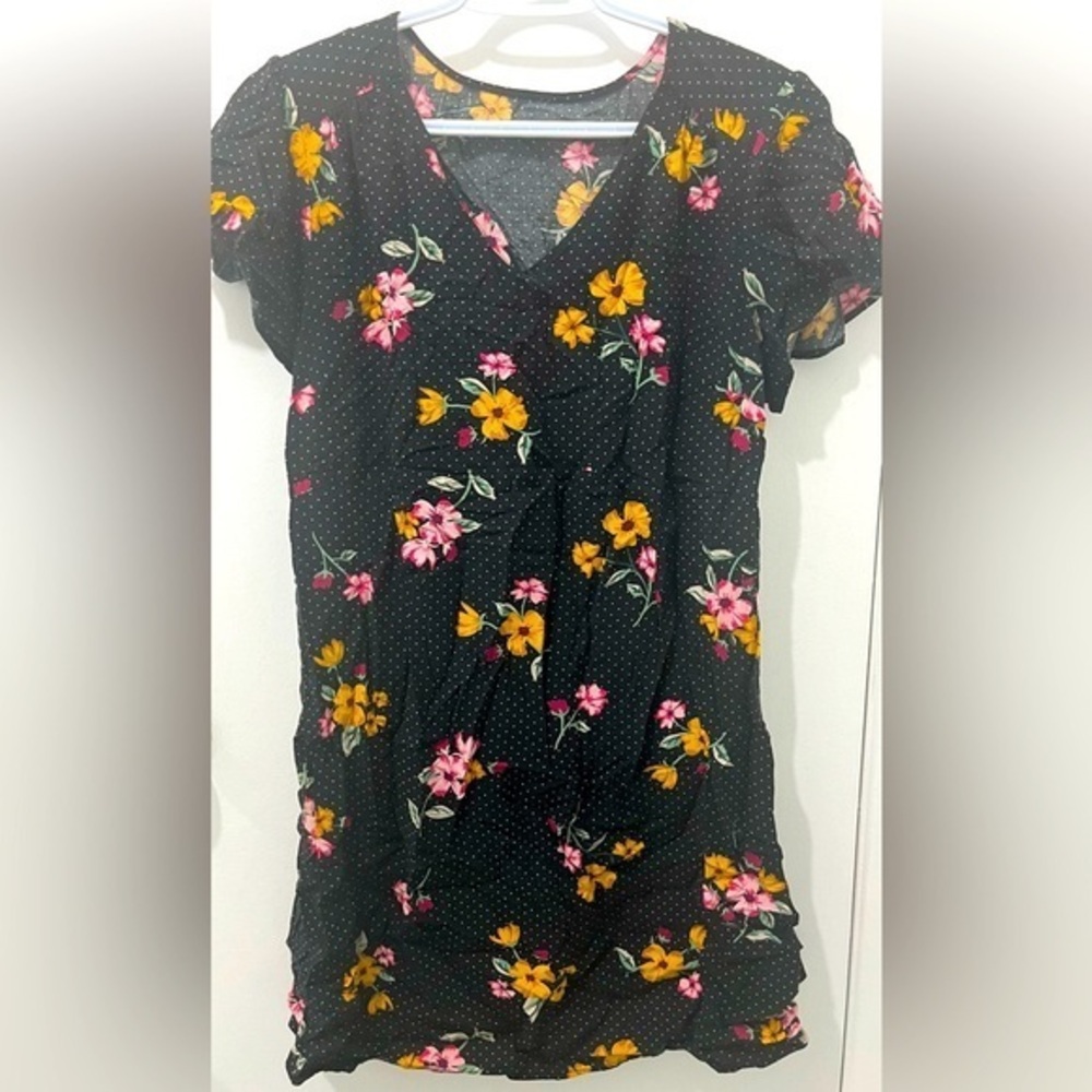 Floral Mini Polka Dot Mini Dress